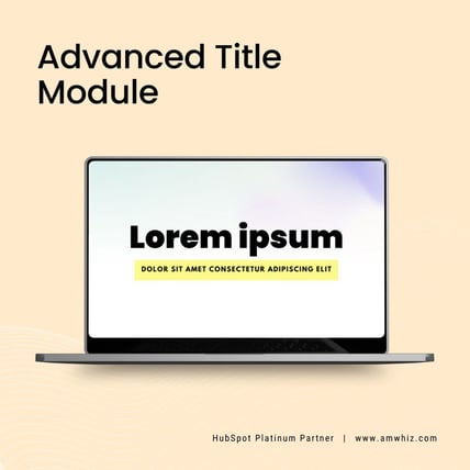 Advanced Title Module