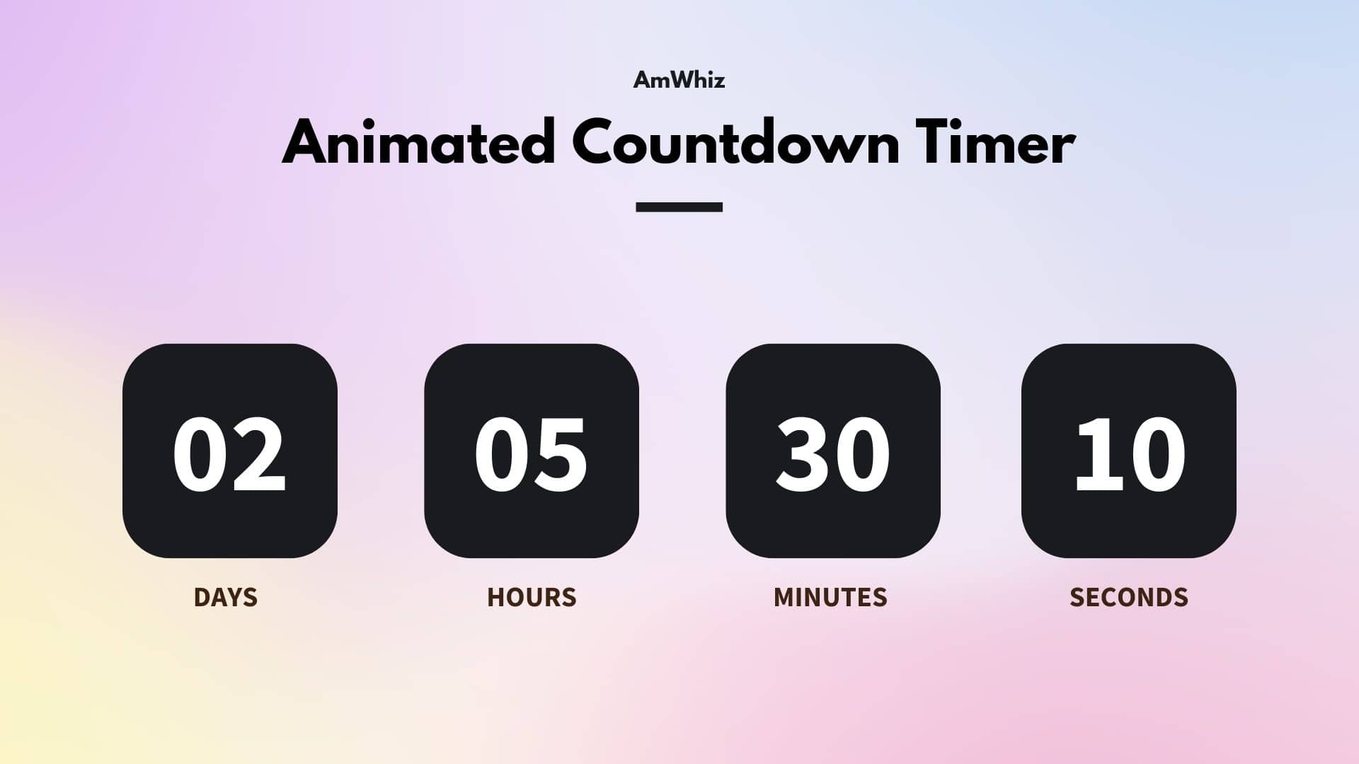 Animated Countdown Timer module