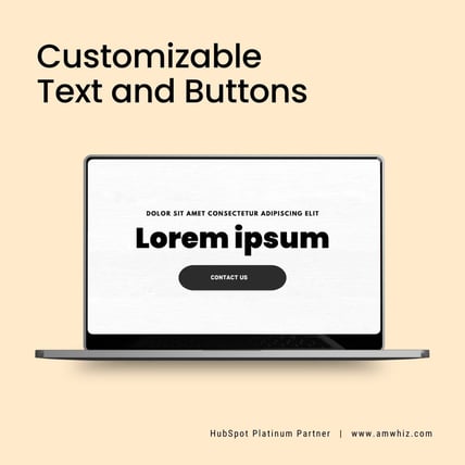 Customizable Text and Buttons