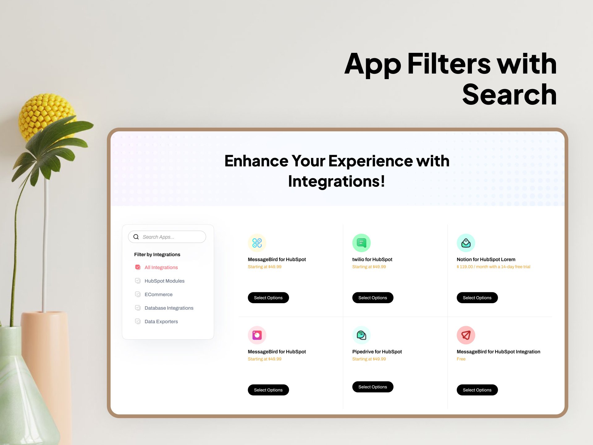 App Filters with Search